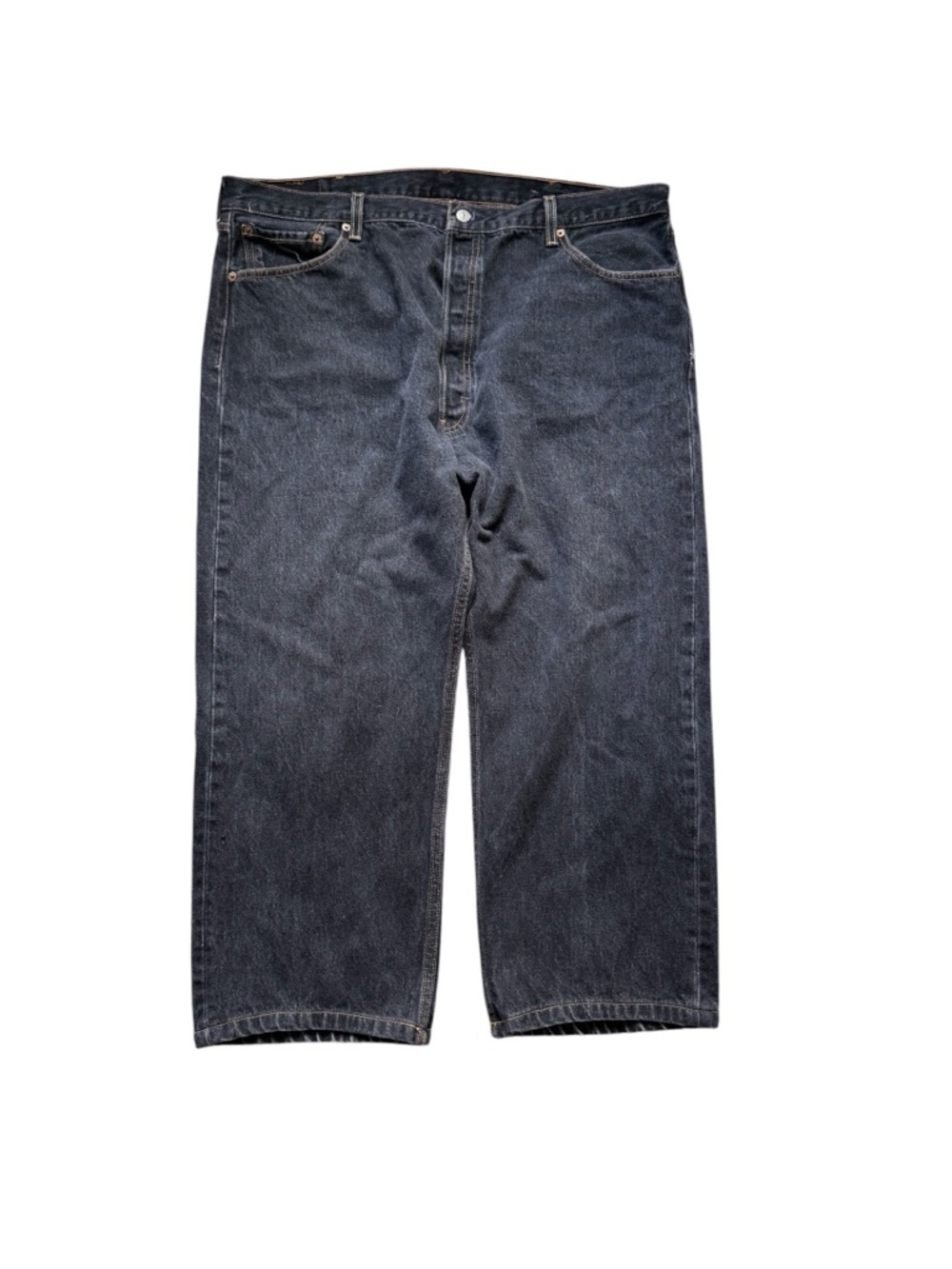 Levi’s 501 XX Jeans Men 44x30 Black Button Fly Straight Leg Denim Jeans Y2K Read
